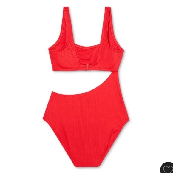 Kona Sol Textured Ribbed Side Cut Out Medium Coverage One Piece Swimsuit - Picture 13 of 16